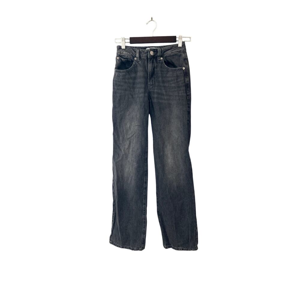Garage Denim 90s Straight Leg Washed Black Denim Jeans 00 23